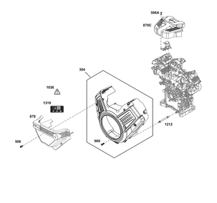 Blower Housing Group Diagram and Parts List for 61G277-0039-J1  Briggs and Stratton Engine